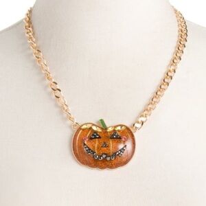 Betsey Johnson Pumpkin Pendant Necklace
